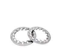 Rondelles de blocage à dents en étoile, Rondelle de blocage dentée interne en acier inoxydable A2-70 304, paquet M2-M16(10pcs M16)