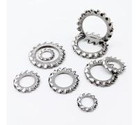 Rondelles de blocage à dents externes en acier inoxydable - M2,5 à M24, GB862.1/DIN6798A, joint anti-vibration for une fixation sûre(10pcs M10)