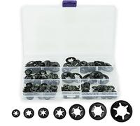 Rondelles de Blocage Universel Rondelle de Verrouillage M3 M4 M5 M6 M8 M10 M12 Rondelle Rapide Pousser Fixations Assortment Kit avec Boîte Noir 340 Pièces