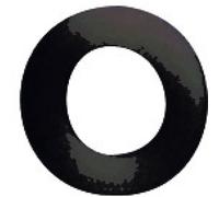 Rondelles de calage Ø14 mm épaisseur 3 mm en PVC noir - Boite de 50 TORBEL