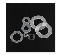 Rondelles de fixation 50/100 pièces 0.3/0.5/0.8mm noir/blanc en plastique Nylon ultra-mince rondelle plate joint d'étanchéité joint M2 M2.5 M3 M4 M5 M6 M8 M10(White,M5X8X0.3_50PCS)
