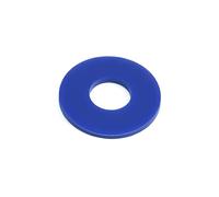 Rondelles de joint d'étanchéité à bague plate en Nylon, for vis boulons, blanc, noir, bleu, rouge, jaune, isolation plastique, entretoises rondes M2-M24(Blue,M10x25x2(50Pcs))