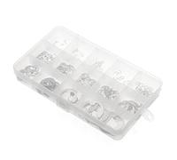 Rondelles de sécurité E-Clip en acier inoxydable pour arbre de fixation externe Snap Rondelles de 1,2 à 15 mm avec boîte de rangement, assortiment de bagues de blocage pour machine automobile (290)