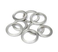 Rondelles de verrouillage dentées Double face en acier inoxydable 304, rondelles externes dentelées for boulons et écrous(M14 (20 pieces))