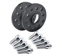 Rondelles D'espacement 2 Pièces 15mm Cales Aluminium Entretoise Roue Voiture Pour Vw Pour Cc/pour Golf 5 * 112/5 * 100 Entretoises Moyeu Pneu Forgé Cales Goujon + M14*1.5 Écrou Roue(Noir,Cone bolt)
