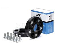 Rondelles d'extension SCC 20mm 5/130 - 71,6 mm (vis M14x1,5) 13012BW noir anodisé, filetage avec insert en acier