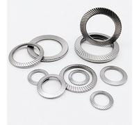 Rondelles élastiques moletées DIN9250-10/50 pièces M2,5 à M16 - Rondelles frein à disque dentelées en acier inoxydable 304(50pcs M4)