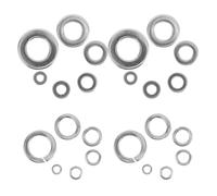 Rondelles en Acier Inoxydable M3-m10 260 Pièces | Surface Texturée Argentée, Adaptées aux Châssis Automobiles et Applications Industrielles Dynamiques
