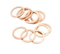 Rondelles en cuivre pur solide, bouchon de carter d'huile, joint d'étanchéité, entretoise de Valve de moto, joint torique en métal plat M10x14, 100/200 pièces(M14x20x1,100Pcs)