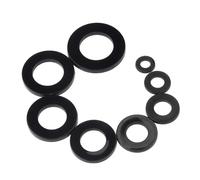 Rondelles en nylon M2 M2.5 M3 M4 M5 M6 M8 M10 M12 M14 M16 M18 M20 Rondelle plate en plastique noir Entretoise d'avion Joints d'isolation Anneau de joint(M8X16X1 - 20PCS)