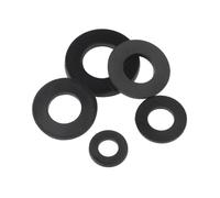Rondelles en nylon M2 M2.5 M3 M4 M5 M6 M8 M10 M12 M14 M16 M18 M20 Rondelle plate en plastique noir Entretoise d'avion Joints d'isolation Anneau de joint(M3X7X1 - 100PCS)