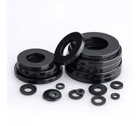 Rondelles en nylon noir Rondelle plate en plastique M2 M2.5 M3M4 M5M6 M8 M10M12 M14 M16 M18M20 Joint plat isolant en plastique noir-M10X25X2mm (20pcs)