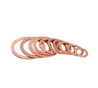 Rondelles Épaulement Cylindrique， Bague d'étanchéité en laiton et cuivre, for bouchon de puisard, joint d'huile M3-M10, épaisseur 1mm, paquet(M6x10x1 50Pcs)