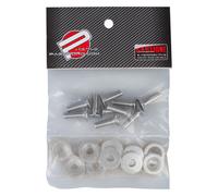 Rondelles Et Boulons De Garde-Boue Pour Honda Civic,Rondelle De Garde-Boue De Style Jdm,Boulons De Plaque De Planificateur,Integra,Rsx Convex,Eg,Dc,M6,Paquet De 10 Pièces - Type Argent