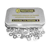 Rondelles Inox M3 : Boite 50 Pcs Plate Moyenne Acier Inoxydable | Metal Anti-Corrosion Usage Exterieur-Interieur | Electroménager Bricolage Réparation Carrossier | Dimension (3,2mm x 8mm x 0,8mm)