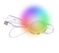 Rondelles lumineuses LED - Disques lumineux à intensité variable de 6,0 x 6,0 x 0,8 cm, LED lumineuses à faible consommation d'énergie, contrôle facile sans fil portable | Idéal pour armoires,