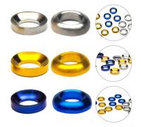 Rondelles M6 pour vélo - Design concave et convexe - Pour étrier de frein à disque - Entretoise de bosse - Parfaitement conçue (bleu convexe)