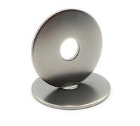 Rondelles métal INOX : M8 x 40 mm - ép. 1,5mm | Rondelle plate M8x40 mm | Acier inoxydable A2 (V2A / AISI 304) | Pour Vis, Écrous, Boulons : LOT DE 100 Pcs - ProRaje