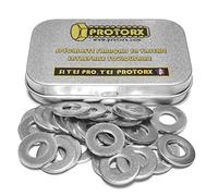 Rondelles Plate Inox M8 : Boite 30 Pcs Acier Inoxydable A2 Type "M" | Réparation Electroménager Mobilier Bricolage Carrossier | Résistance Exterieur et intérieur | Dimension (8,4mm x 18mm x 1,5mm)