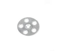 Rondelles plates en acier au carbone plaqué zinc blanc à 6 trous, 36 mm x 6 mm, joint d'espacement pour panneau arrière de carrelage, fixation d'isolation (1 pièce)