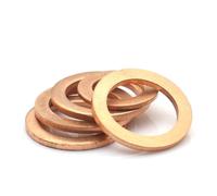 Rondelles plates en cuivre 400 M3-M20 pièces, bagues d'étanchéité, joints métalliques recuits for Instruments marins Pour Vis, Écrous, Boulons(M12x20x1)