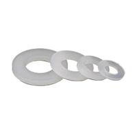 Rondelles plates en nylon blanc, 0,5/0,8/1/2/3 mm, for isolation et calage d'étanchéité.(M10x30x2.0-20pcs)
