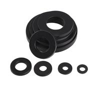 Rondelles plates en nylon noir - Joints d'isolation plats for l'électronique et les machines - Tailles variées M2 à M20, 1 mm à 3 mm(M4x15x1mm 50pcs)