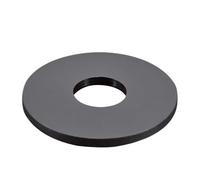 Rondelles plates en nylon noir ou blanc M2-M24, entretoises en caoutchouc, rondelles en plastique isolantes, étanches, joints rigides for vis et boulons(Black,M5x20x1mm (100pcs))