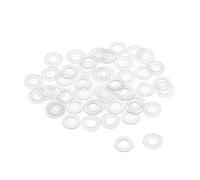 Rondelles plates en nylon pour boulon à vis M5 10mm OD 1mm épais clair 50PCS