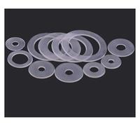 Rondelles plates en nylon transparent M3M4M5M6M8M10M12M14M16M18M20M22, rondelles plates en plastique, joint rond, cale transparente PE, bague isolante(M5x10x1,50pcs)