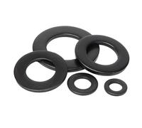 Rondelles plates noires en acier au carbone de grade 8.8, 4 à 200 pièces, M4, M5, M6, M8, M10, M12, M14, M16, M18, M20, M22, M24(M18x34x3 (5pcs))