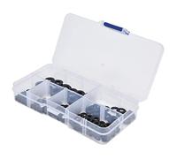 Rondelles plates, rondelle en nylon noir 6 tailles différentes résistantes à l'usure pour le ménage pour les automobiles