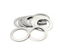 Rondelles plates ultra-fines en acier inoxydable M3-M8 - Joints haute précision 0,1 mm, jeu de 50 cales SUS304(4x9x0.1mm)