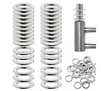 Rondelles pour Gonds de Porte 10,2 mm X 15 mm X 1,5 mm 30Pcs Rondelles pour Charnières Metal Bague Paumelle Plate (M10)