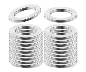 Rondelles pour Gonds de Porte 12mm x 18mm x 2mm 20Pcs Rondelles pour Charnières Metal Bague Paumelle Plate (M12)