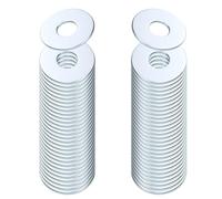 Rondelles pour Gonds de Porte 16mm x 10mm x 1mm - 60 Pièces de Rondelles en Métal pour Charnières, Bague Paumelle Plate (M10) pour Installation de Porte et Réglage de Hauteur