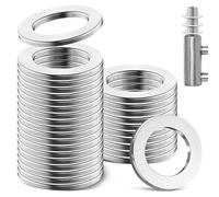 Rondelles pour Gonds de Porte 8mm x 12mm x 1.5mm 30Pcs Rondelles pour Charnières Metal Bague Paumelle Plate (M8)