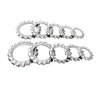 Rondelles, rondelle plate, Rondelles de blocage, 50 pièces, joint étoile anti-vibrations, M2,5 à M24, rondelles dents externes en acier inoxydable 304(M12)