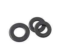 Rondelles simples en acier au carbone, noires, accessoires de quincaillerie à vis métriques M2-M8, 100 pièces(250PCS MIX)