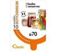 Hutchinson Joints de bocaux Le Joint Français – Gamme La Classique 70 mm – Lot de 10 – Caoutchouc