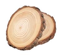 Rondin de Bois 18-20cm,ilauke 2 Tranches de Bois Naturel Sans Trou,2mm Épaisseur Disques en Bois Non Finis,Cercles en Bois pour Travaux Manuel,Loisirs Créatifs,Marque Place Mariage,Décorations de Noël