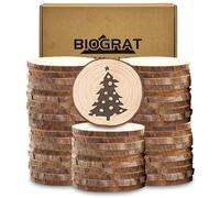 Rondin de Bois 50 pcs Deco 6 cm, (6-7 cm) Tranche de Bois Naturel,épaisseur 0,5 cm