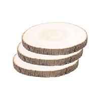 Rondin de Bois Deco 3 Pcs 18-20 CM - Tranches de Bois Naturel Convient pour Decoration Noel Bois, Marque Place Mariage.