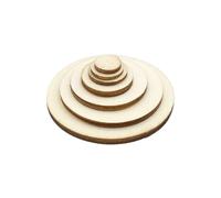 Rondin De Bois Deco Lot de 15/100 anneaux ronds en bois brut 10 à 50 mm, for loisirs créatifs, fabrication cartes, scrapbooking(30mm 30pcs)