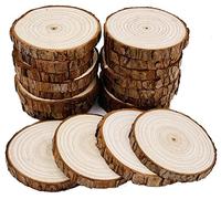 Rondin de Bois sans Trou 20Pcs Diamètre 7-8cm Tranches de Bois Naturel Convient pour Decoration Noel Bois Marque Place Mariage Pyrograveur Bois