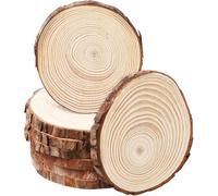 Rondin de Bois sans Trou Diamètre 18-20cm 8 Pcs Tranches de Bois Naturel Convient pour Decoration Noel Bois, Marque Place Mariage, Pyrograveur Bois