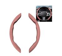 Rondrice Lot de 2 housses de volant universelles antidérapantes en daim - 37-39 cm - Pour volant en forme de D - Accessoire de voiture pour voiture, SUV, camion - Rose