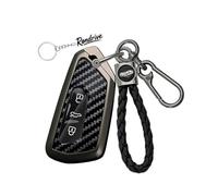 Rondrive Coque de ompatible avec Ford Tourneo Connect Capri EV 2025 2026, texture en fibre de carbone, protection de clé, 3 boutons, noir