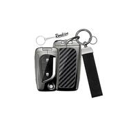 Rondrive Coque de clé compatible avec Toyota Yaris Hybrid Aygo X - Convient pour Peugeot 108 - Convient pour Citroën C1 - En métal - Porte-clés - Fibre de carbone