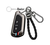 Rondrive Coque de clé de voiture compatible avec VW Seat Leon MK4 Tarraco Ateca Leon pour Ford Capri EV 2025 2026, en silicone lumineux, noir